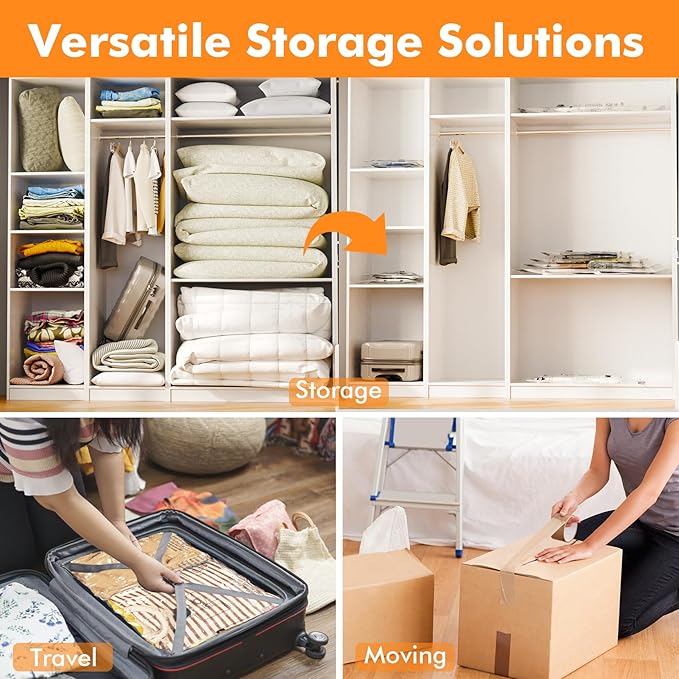 10 Medium Vacuum Storage Bags, Space Saver Sealer Compression Bags - Image 5