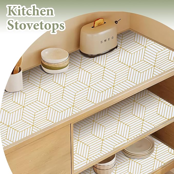 Shelf Liners for Kitchen Cabinets 17in x 40FT, Non Adhesive Cabinet Liner - Image 5