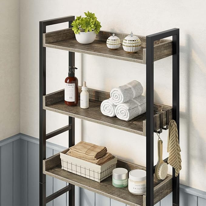 Rolanstar Over The Toilet Storage Rack, 3-Tier Bathroom Space Saver - Image 4