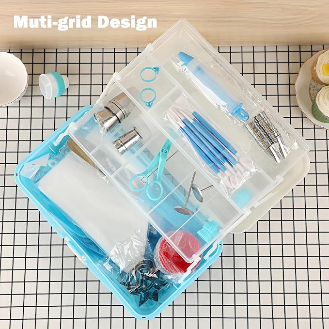 3-Tier Baking Supplies Storage Case Cake Plastic Decorating Tool Storage Box - Image 7
