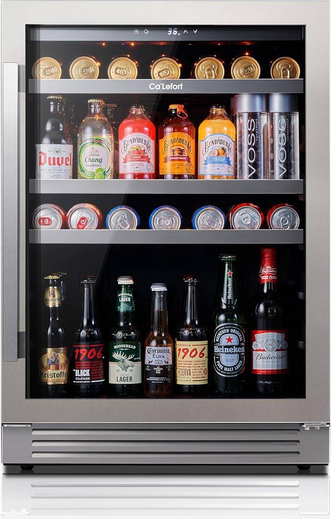 Ca'Lefort 24 Inch Beverage Refrigerator, 180 Can 34°F -54°F Beverage Fridges by CaLefort
