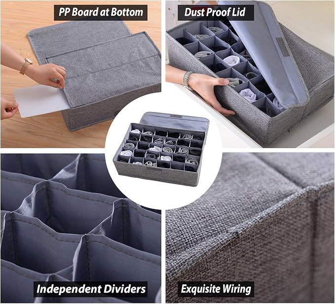 AARAINBOW Underwear Socks Ties Storage Organizer - Image 3