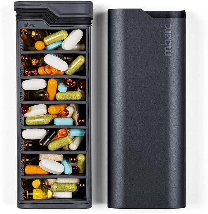 mbarc XL 7 Day Weekly Pill Organizer – Extra Large Capacity Pill Box - Image 7