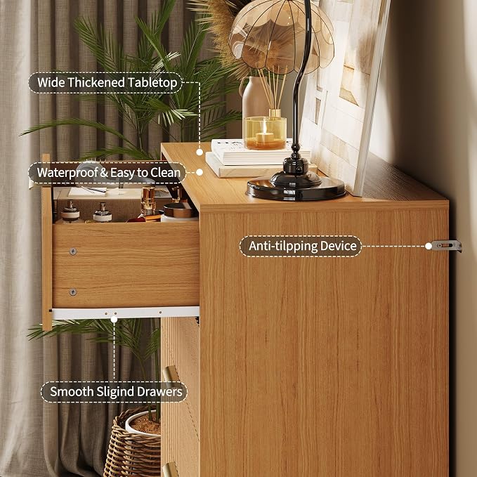 Garvee Fluted Dresser for Bedroom - Image 6