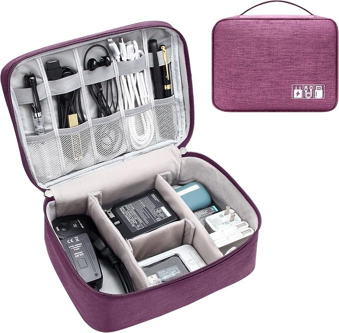Electronics Organizer Travel Cable Organizer Bag Waterproof Portable Digital by YOUBDM