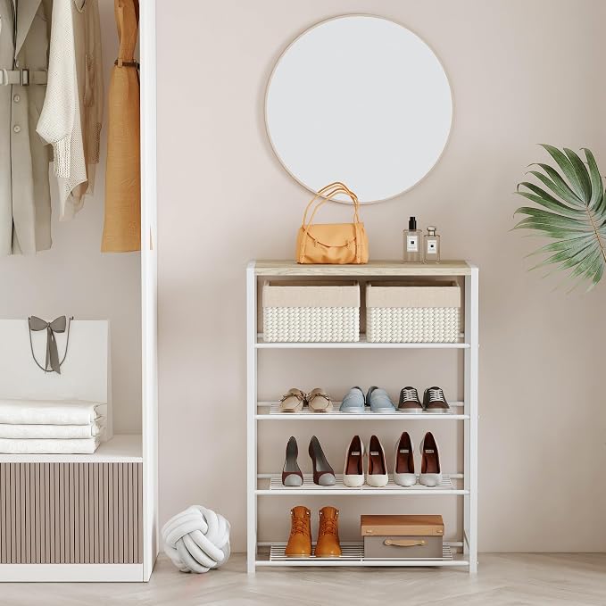 Yusong Shoe Rack Organizer, 5 Tier Industrial Shoe Storage Shelf, Narrow Sturdy - Image 7