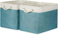Bidtakay Foldable Storage Bins Set of 2 Tall Cloth Baskets 16" X 11.8" X 11.8" by BidtakayBaskets