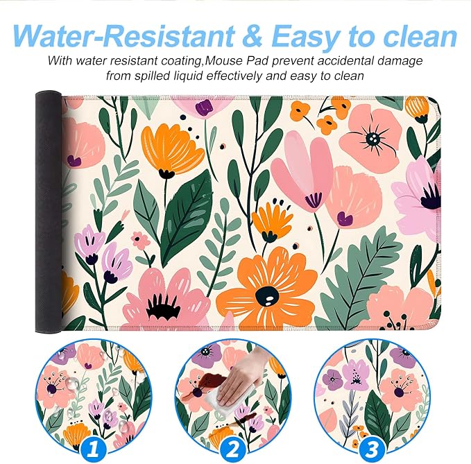 Floral Mouse Pad XXL – Large Extended Desk Mat - Image 7