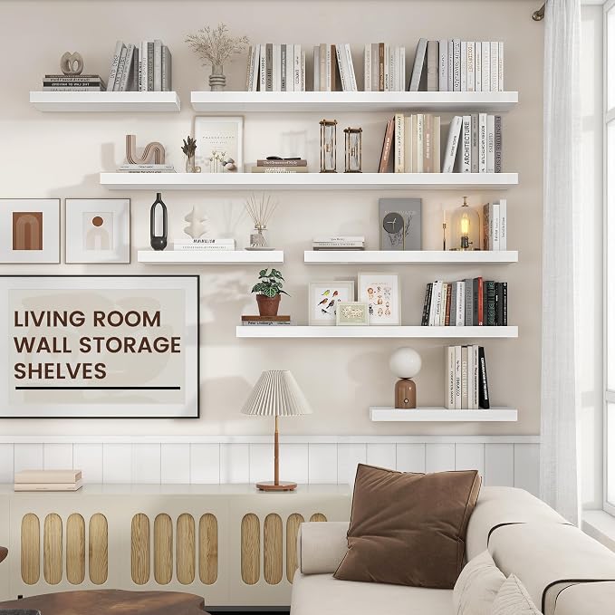 Floating Shelves for Wall, Engineered Wood Wall Shelves - Image 7