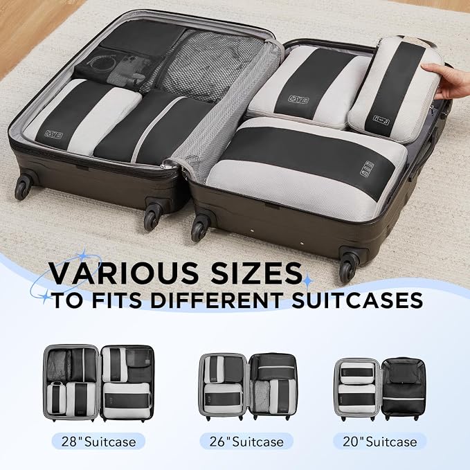 8 Set Compression Packing Cubes - Image 8