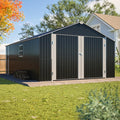 12x20 FT Heavy Duty Metal Garage Shed, Extra Large Outdoor Storage Building by Mulinsonfly
