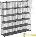 TUMUCUTE Wire Cube Storage Organizer, 25-Cube Metal Storage Shelves Bookshelf by Worththetrustofeverycusto