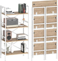 Homeiju Folding Bookshelf,4 Tier Bookcase with X-Bracket Design
