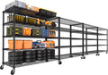 PrimeZone 4 Packs 48" W x 24" D x 81" H Heavy Duty Wire Storage Shelves by PrimeZone