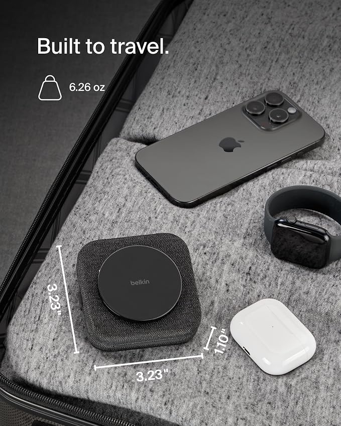 Belkin 2-in-1 Magnetic Charging Travel Pad 15W - Image 3