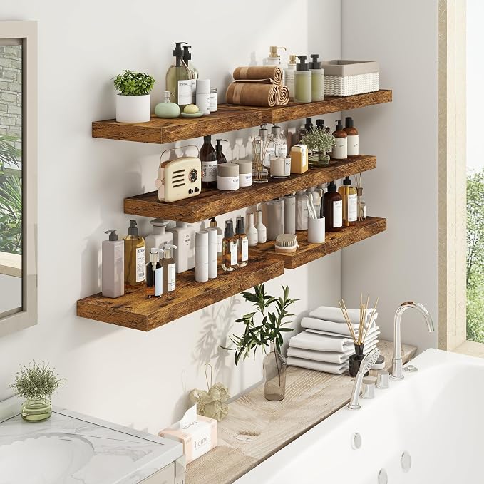 Fun Memories 36Inch Floating Shelves, 9.3Inch Deep Rustic Wall Shelves - Image 7