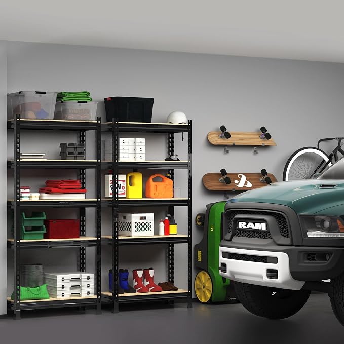 PrimeZone Storage Shelves 5 Packs 5 Tier Adjustable Garage Storage Shelving - Image 2