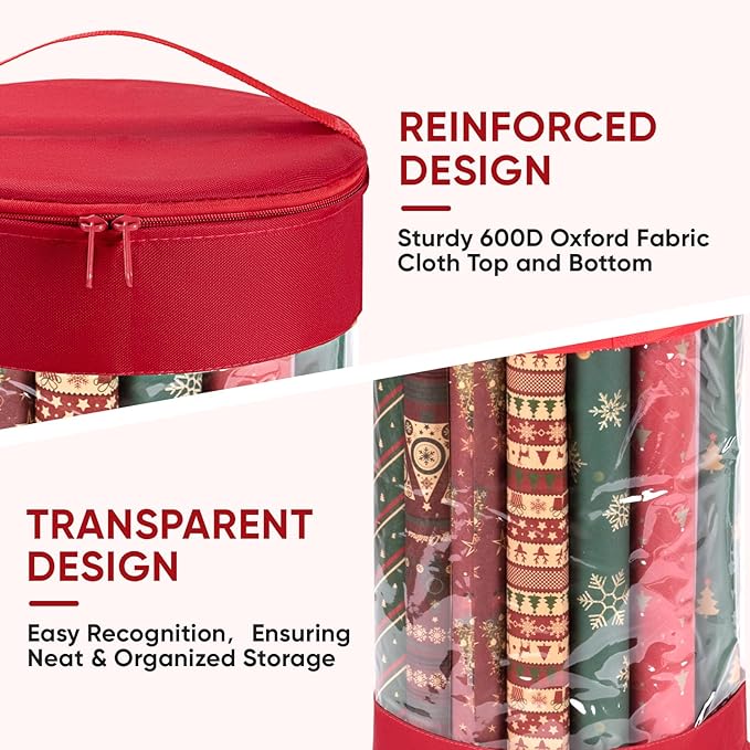 BALEINE Christmas Wrapping Paper Organizer Storage - Image 2