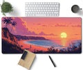 Sunset Beach Large Mouse Pad, Anime Style Gaming Desk Mat, XXL Keyboard Desk by Unknown