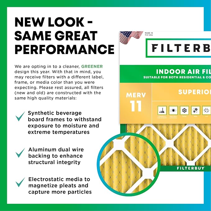 Filterbuy 17x26x4 Air Filter MERV 11 Superior Pet & Allergy Defense, - Image 3