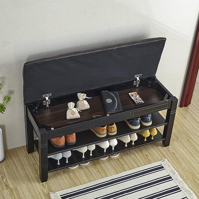 LEILISI Shoe Bench, Storage Rack Organizer - Image 4