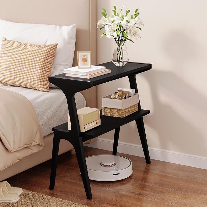 Solid Wood End Table, 2-Tier Side Table - Image 7