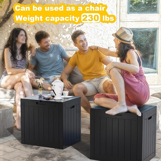 30 Gallon Deck Box, Resin Outdoor Storage Box - Image 3