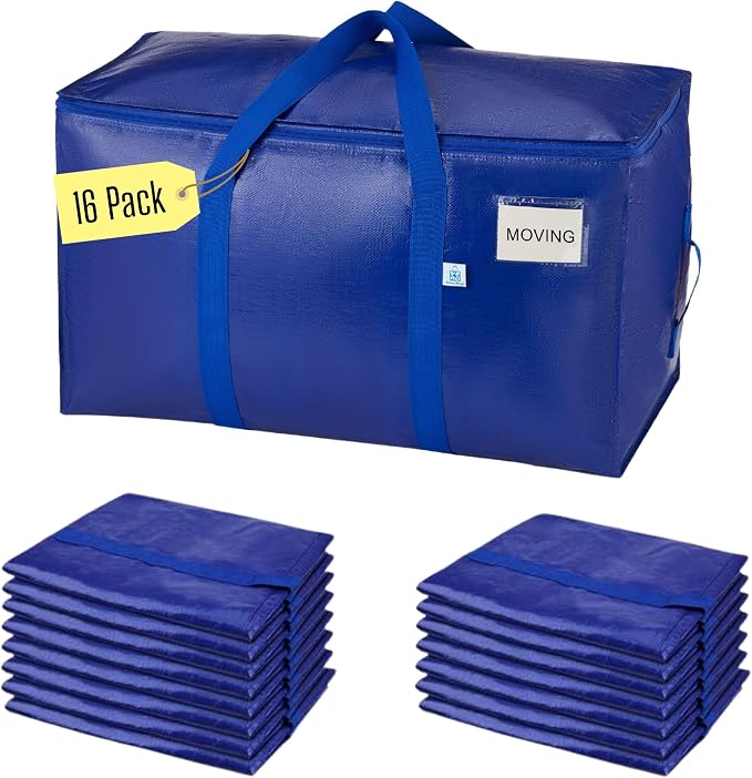 VENO 16 Pack Moving Bags, Upgraded Heavy Duty, Moving Boxes Alternative by Veno
