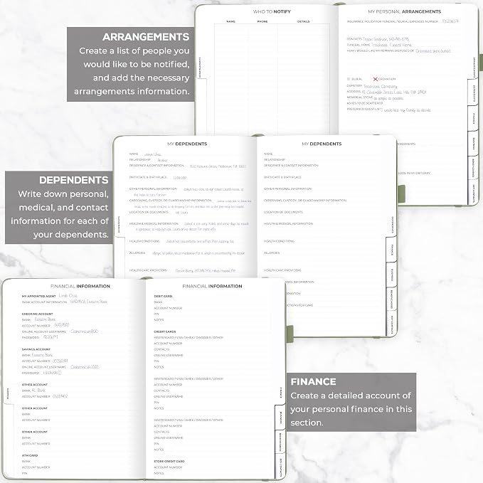 Clever Fox Large End of Life Planner – Guided Final Arrangements Organizer - Image 4