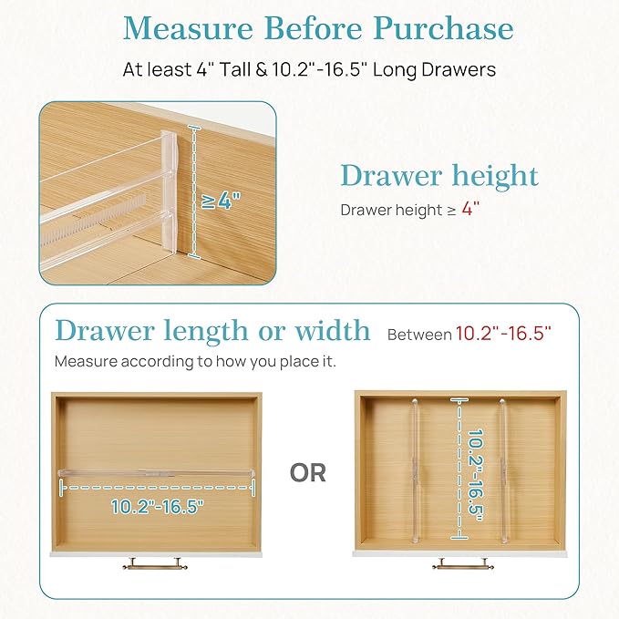 Vtopmart 4 Pack Drawer Dividers - Image 7