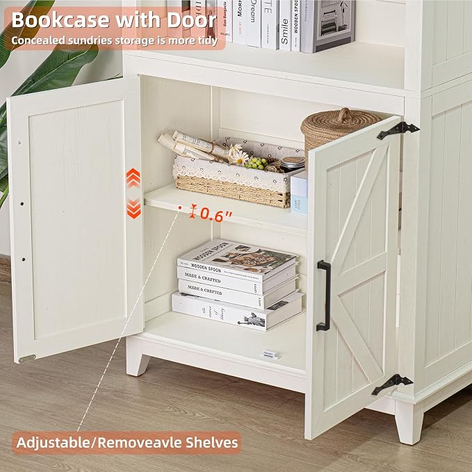 5 Tier Bookshelf 70in Tall Bookcase - Image 7