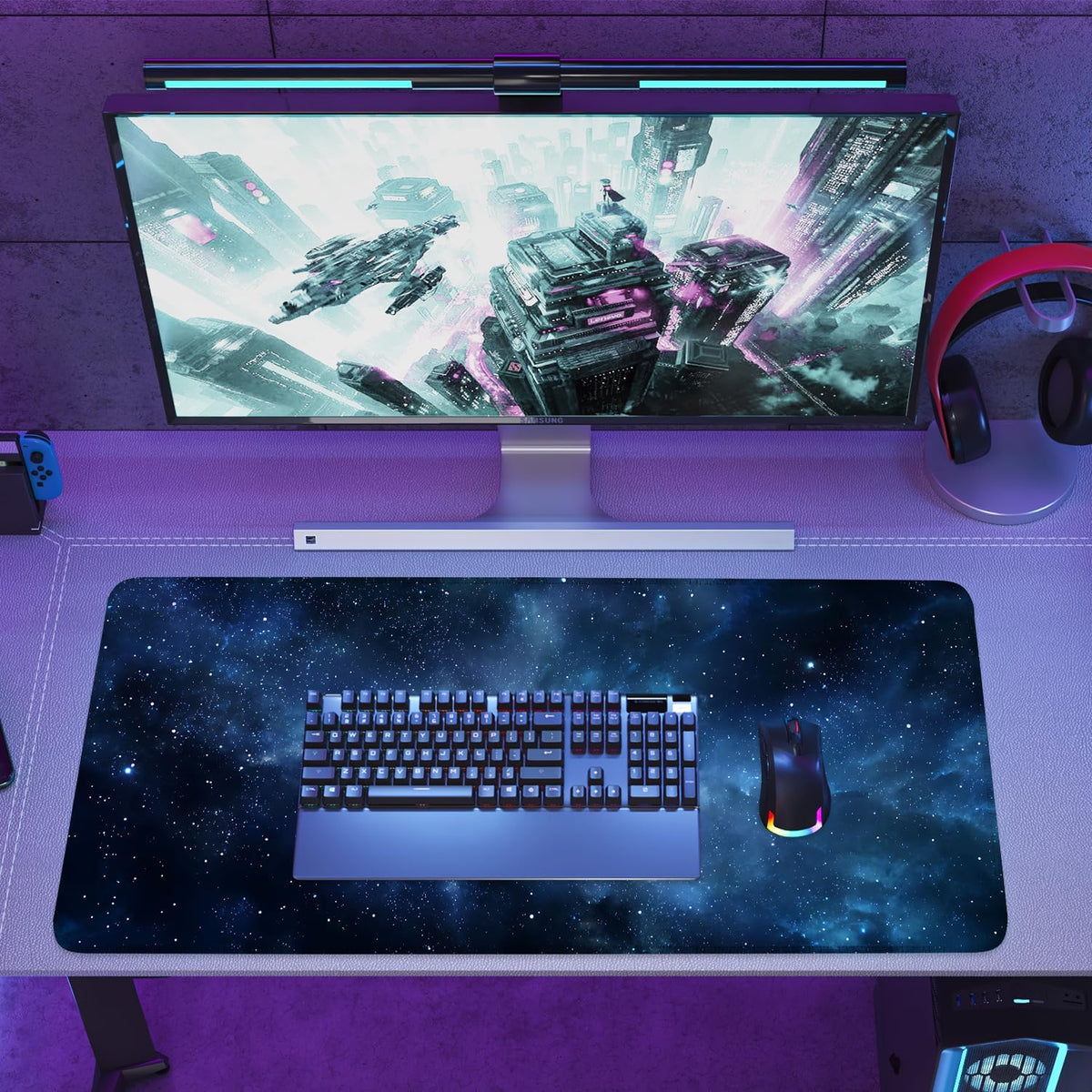 Galaxy Mouse Pad – Large Extended Desk Mat 35.43 x 15.75 in – Deep