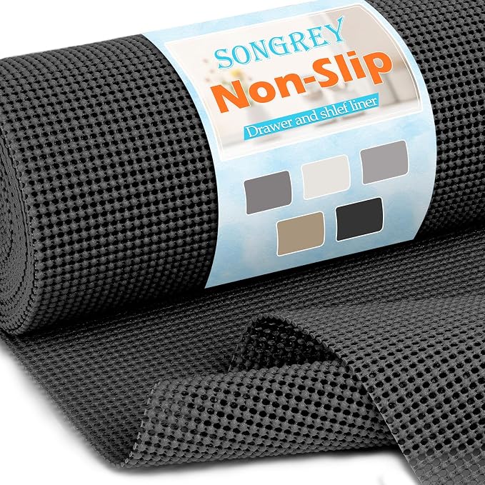 Songrey Non-Adhesive Drawer and Shelf Liner, Non Slip Cabinet Liners, Protect by Unknown