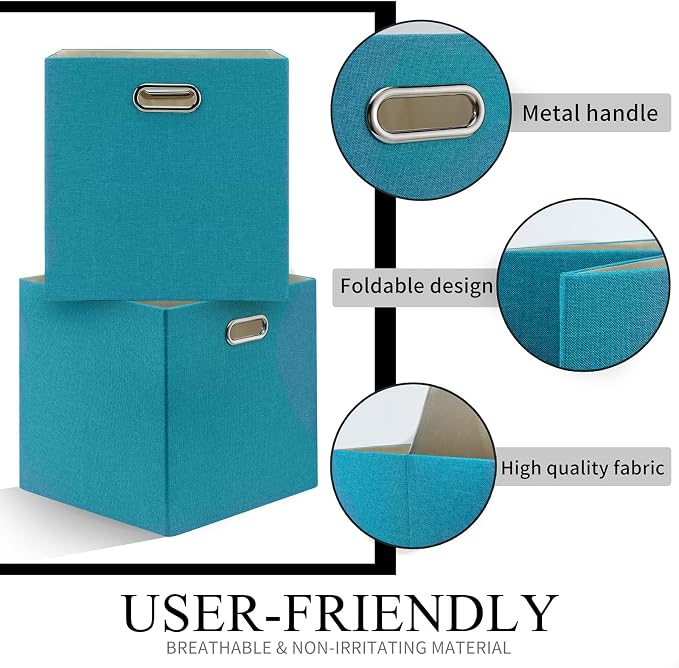 Cube Storage Bins 13×13 Linen Foldable Box - Image 2