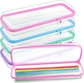 Hoolerry 4 Pcs Hard Clear Zipper Case Makeup Bags Plastic Pencil Pouch by Hoolerry