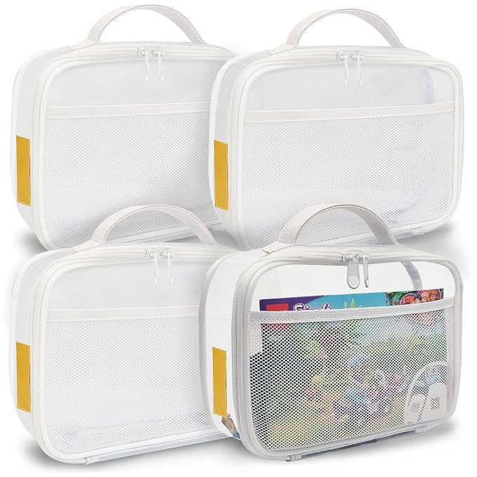 holay 4 Packs PVC Zippered Blocks Set, Board game Storage Organizer Case by OrganizeYourLifeWithholay