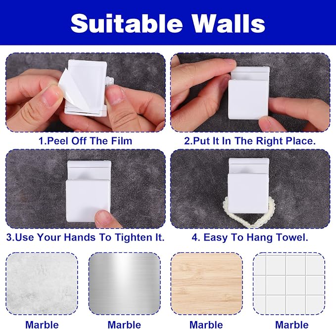 2Pcs Toothbrush Holder Wall Mounted - Image 7