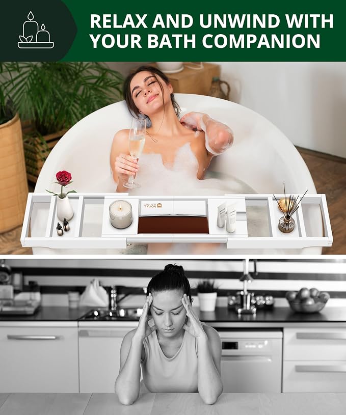 ROYAL CRAFT WOOD Premium Foldable Bathtub Tray - Image 4