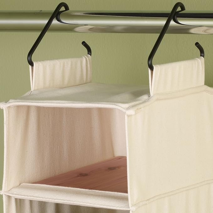 Household Essentials Hanging Shoe Organizer, 10 Wide Cubbies - Image 4