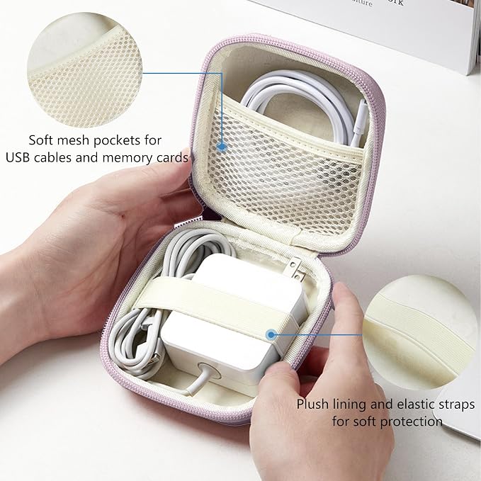 Charger Case for Macbook, Portable Tech Electronic Organizer Bag, Travel - Image 3