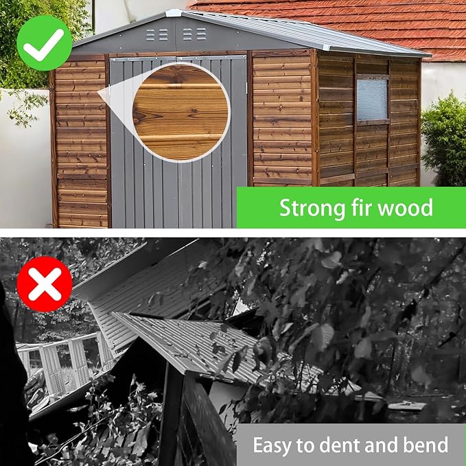 8x8 FT Outdoor Storage Shed - Image 5