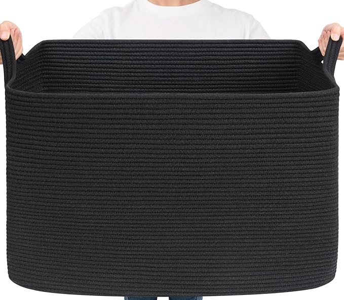 Goodpick Large Woven Storage Basket, 105L Extra Large Blanket Basket by Goodpick