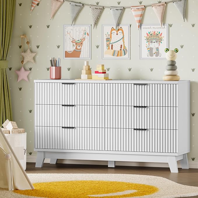 53" Long Dresser for Bedroom, 6-Drawer Dresser - Image 8