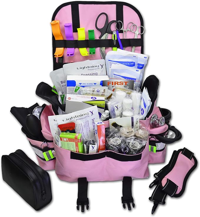 Lightning X Personalized First Responder EMT EMS Trauma Bag w/Stocked First Aid - Image 2