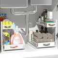 Under Sink Organizer with Pull-Out Drawers, Kitchen Sink Organizer, 2 Tier by Unknown