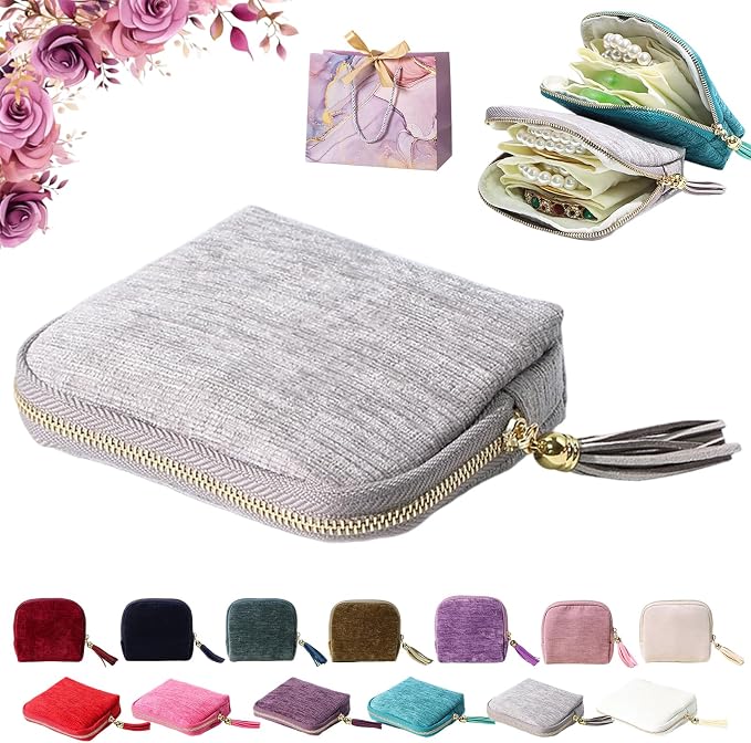Travel Jewelry Case, Portable Jewelry Storage Bag, Compact Foldable Five by Unknown