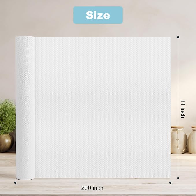 Cabinet Shelf Liner Peel and Stick: 11 Inch Wide White Contact Paper - Image 8