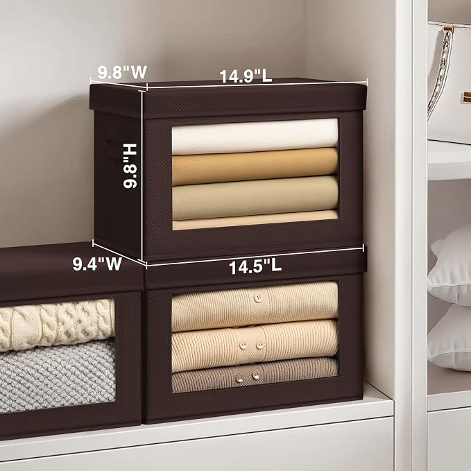 Foldable Storage Boxes with Clear Window - Image 2