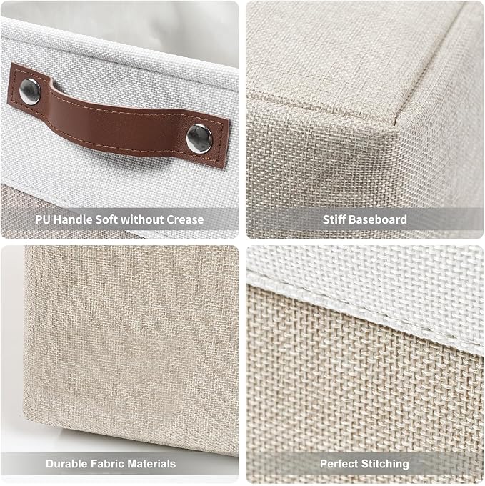 Large Fabric Storage Baskets | 50L Storage Bins, Decorative Linen Closet Baskets - Image 6
