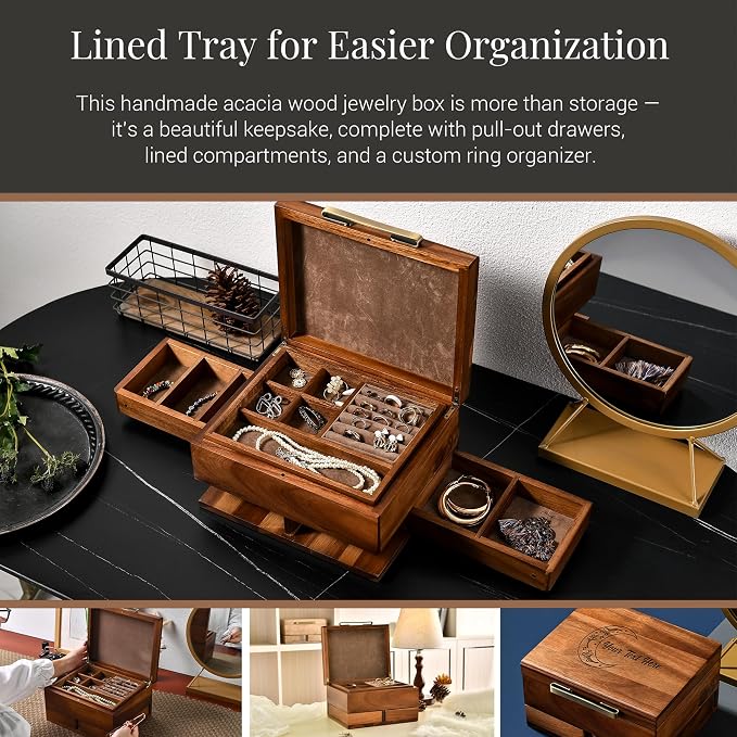 Shanik Wooden Jewelry Box for Women – Elegant Organizer - Image 6